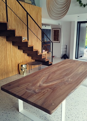 Table sur mesure bois métal