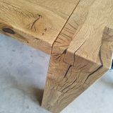 Table en chêne massif pied bois GENÈVE