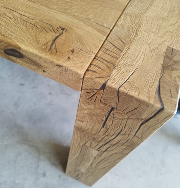 Table en chêne massif pied bois GENÈVE