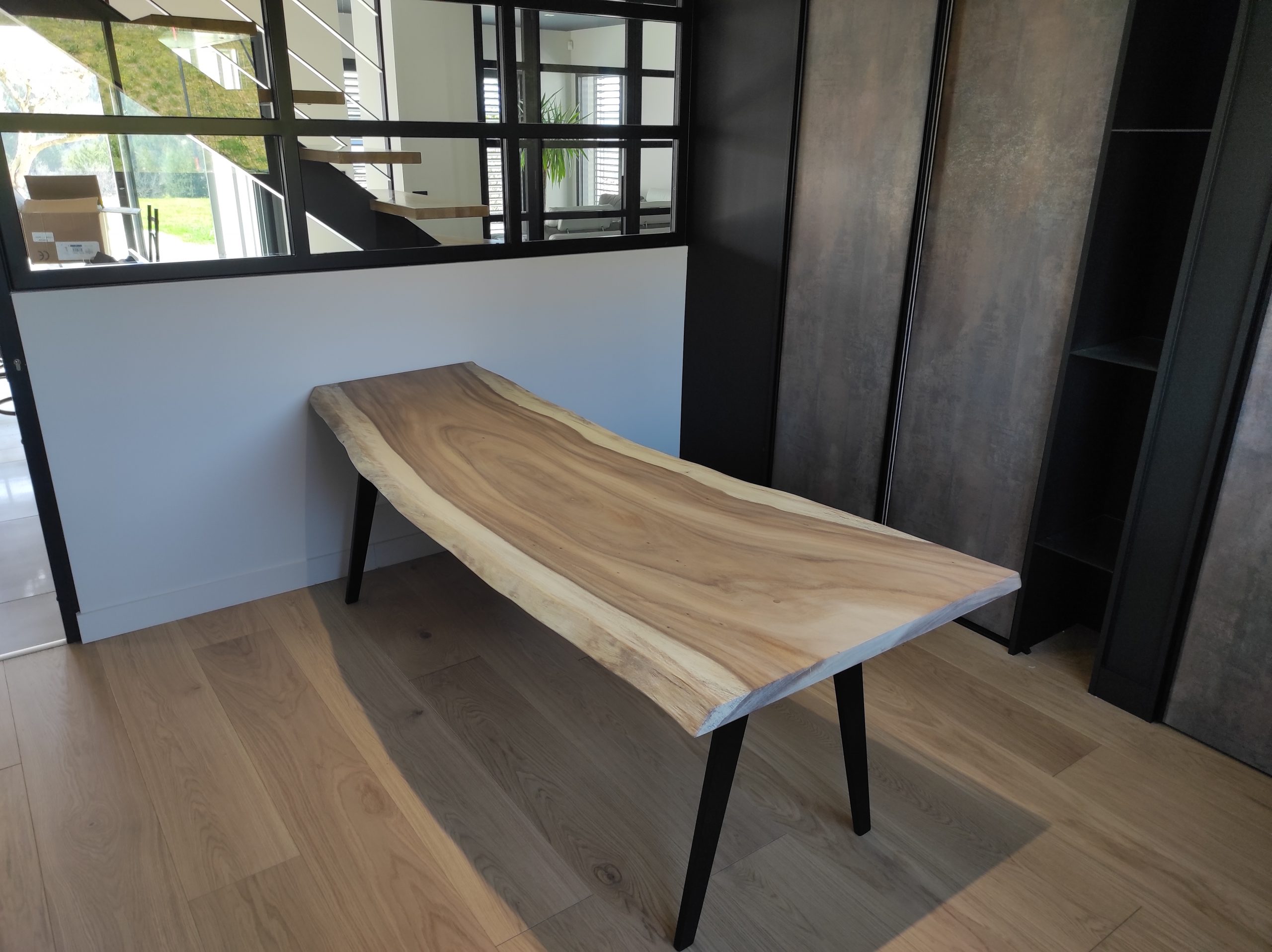 Bureau bois en suar Bureau en tranche d'arbre