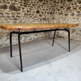 Table ovale en bois d'olivier massif BORDEAUX