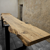 Bar en bois brut sur mesure