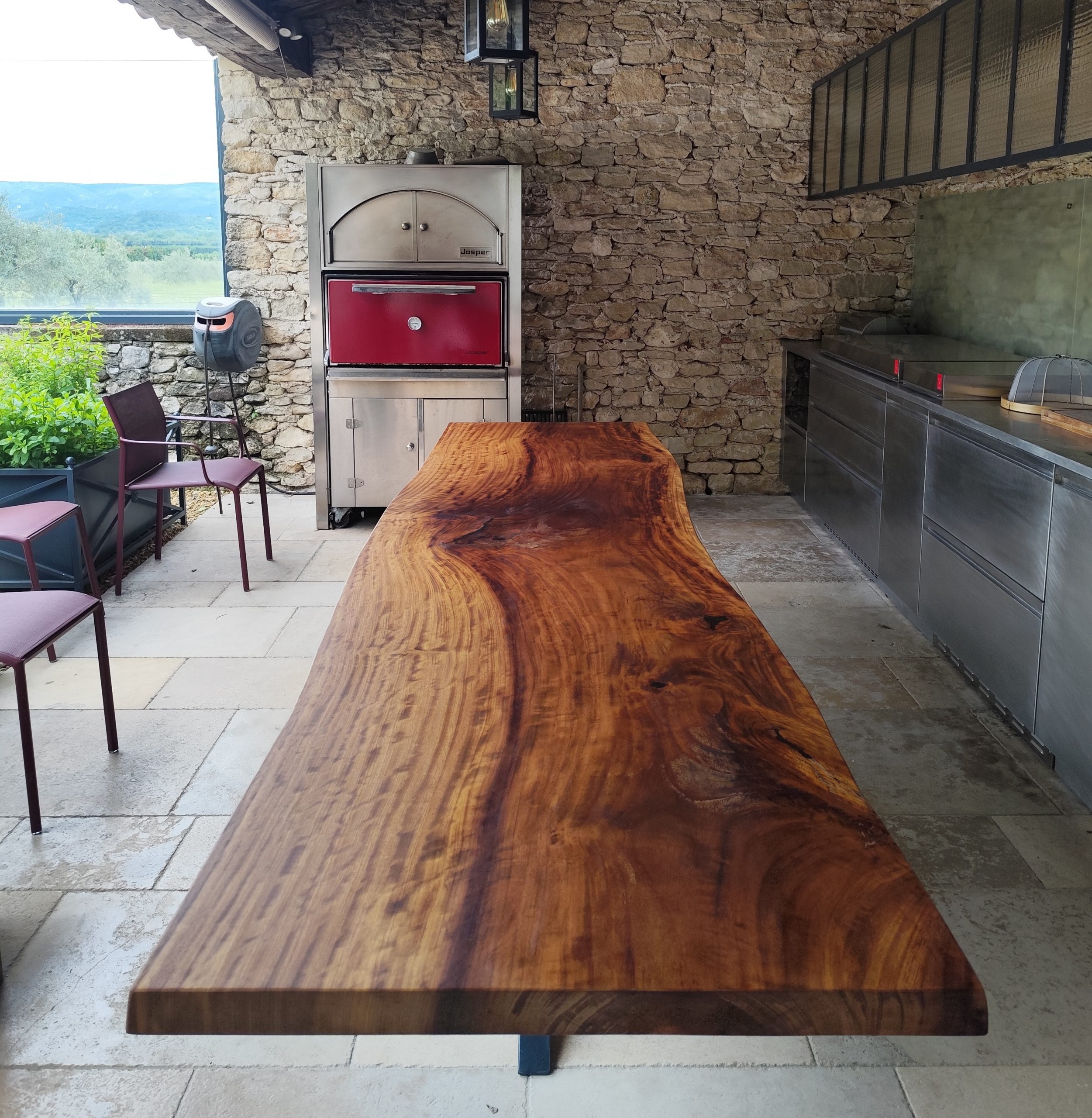Grande table de jardin sur mesure CÉSAR