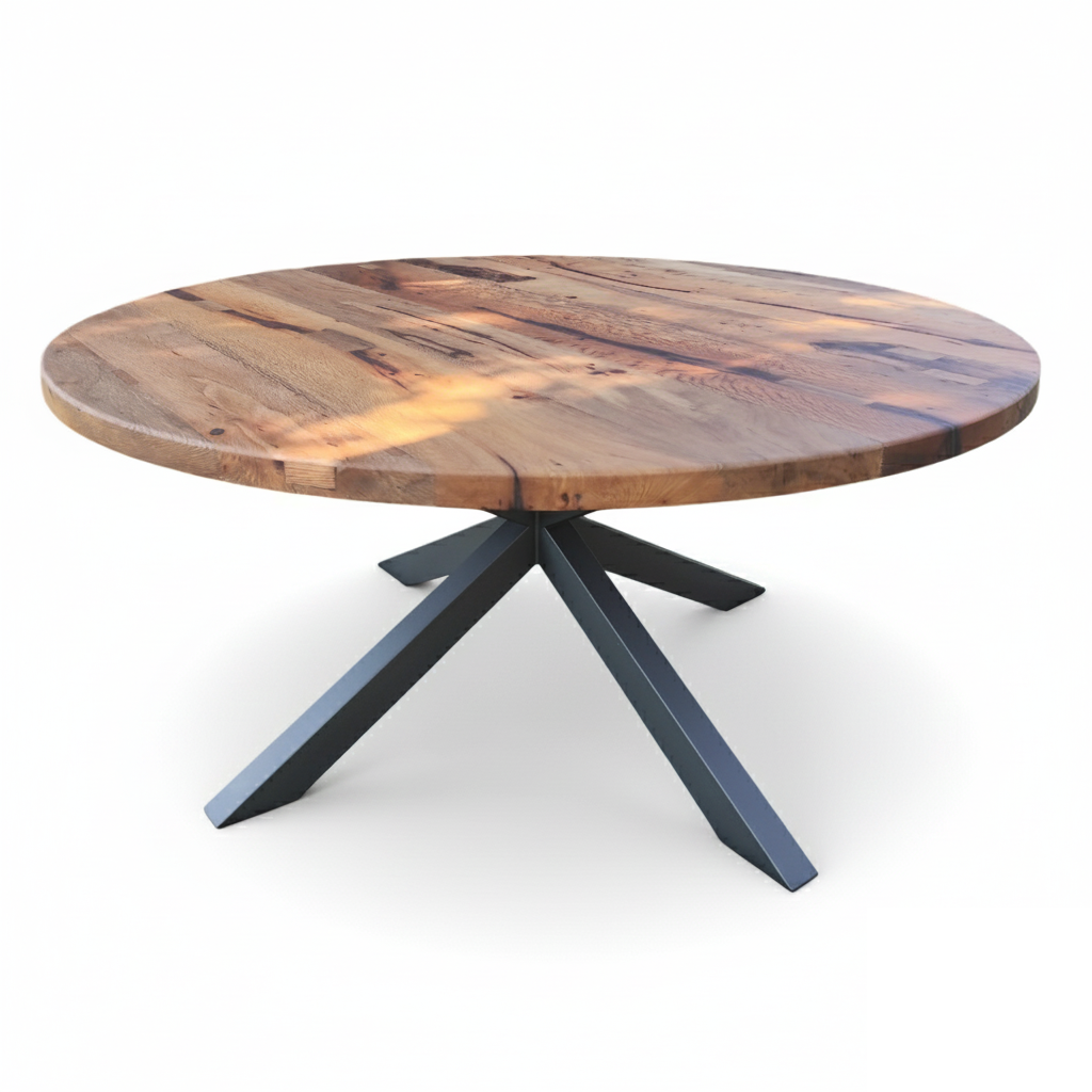 Table circulaire en chêne haut de gamme CANNES