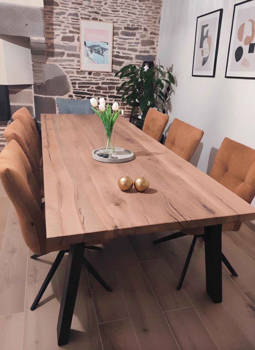 Table en chêne sur mesure RENNES Table sur mesure RENNES