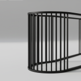 Pied de table central façon cage industrielle pour table en bois massif ZURICH.