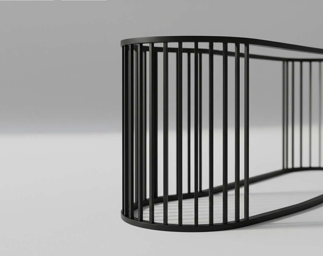 Pied de table central façon cage industrielle pour table en bois massif ZURICH.