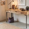Console d'entrée en bois massif avec tiroirs de rangement PIHANA